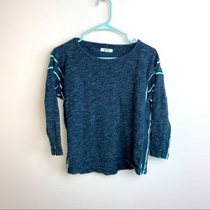 Madewell Dark Grey and Teal Sweater